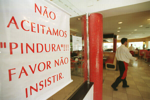 Dia do Pendura - cartaz em restaurante