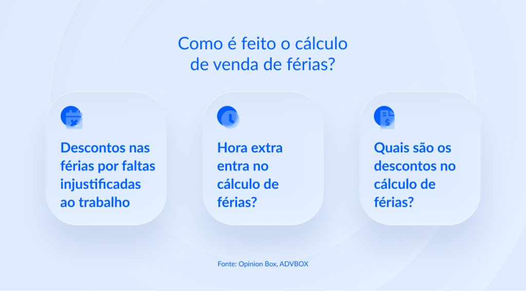 como calcular as ferias vendidas