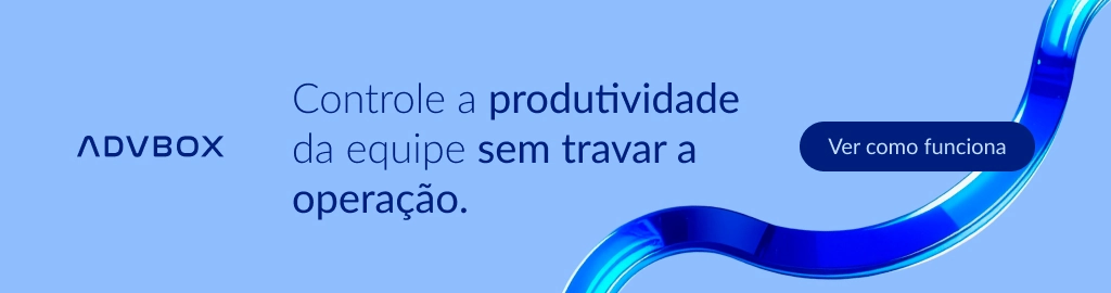 Banner com imagem ilustrativa sobre medir produtividade na advocacia sem microgestão, destacando metodologia de gestão jurídica para equipes de advogados