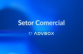 Imagem de capa da categoria Setor Comercial do blog ADVBOX, com fundo azul em degradê e o logotipo da ADVBOX em destaque.