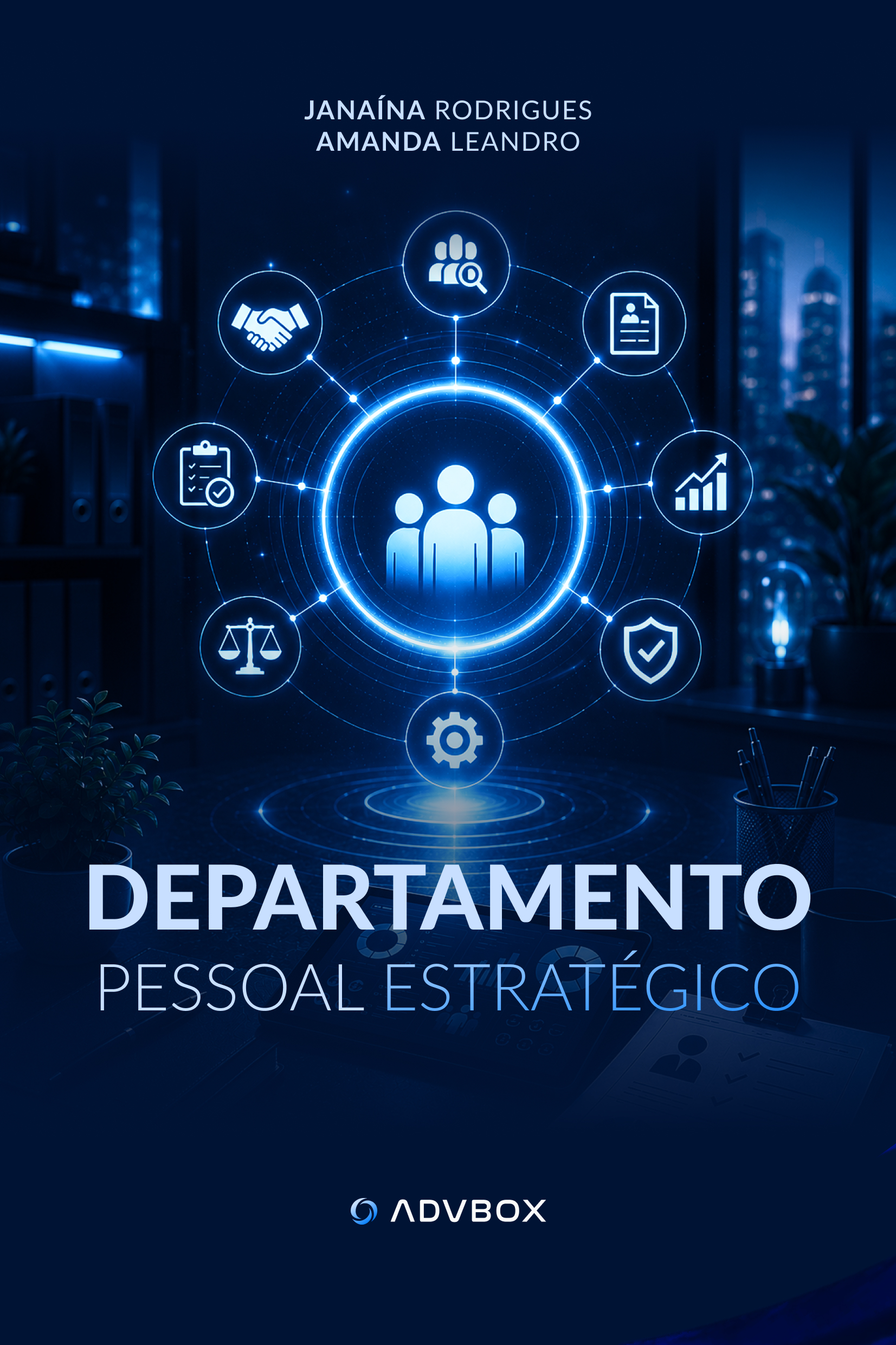 Capa do livro Departamento pessoal estratégico, por Amanda Leandro e Janaína Rodrigues